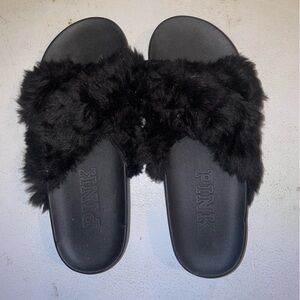Black pink sandal/shoes/slippers/slides